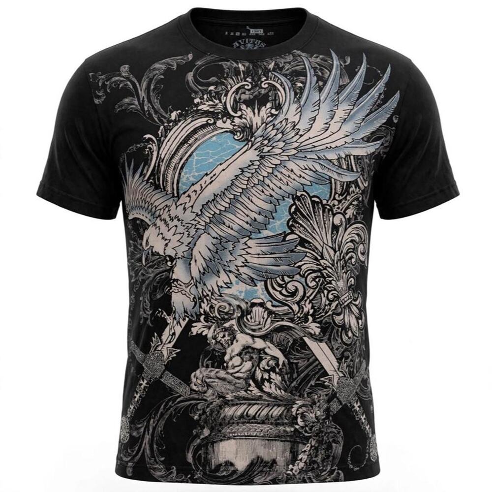 Avitus Y2K T-Shirt L Grunge Gothic Affliction Style